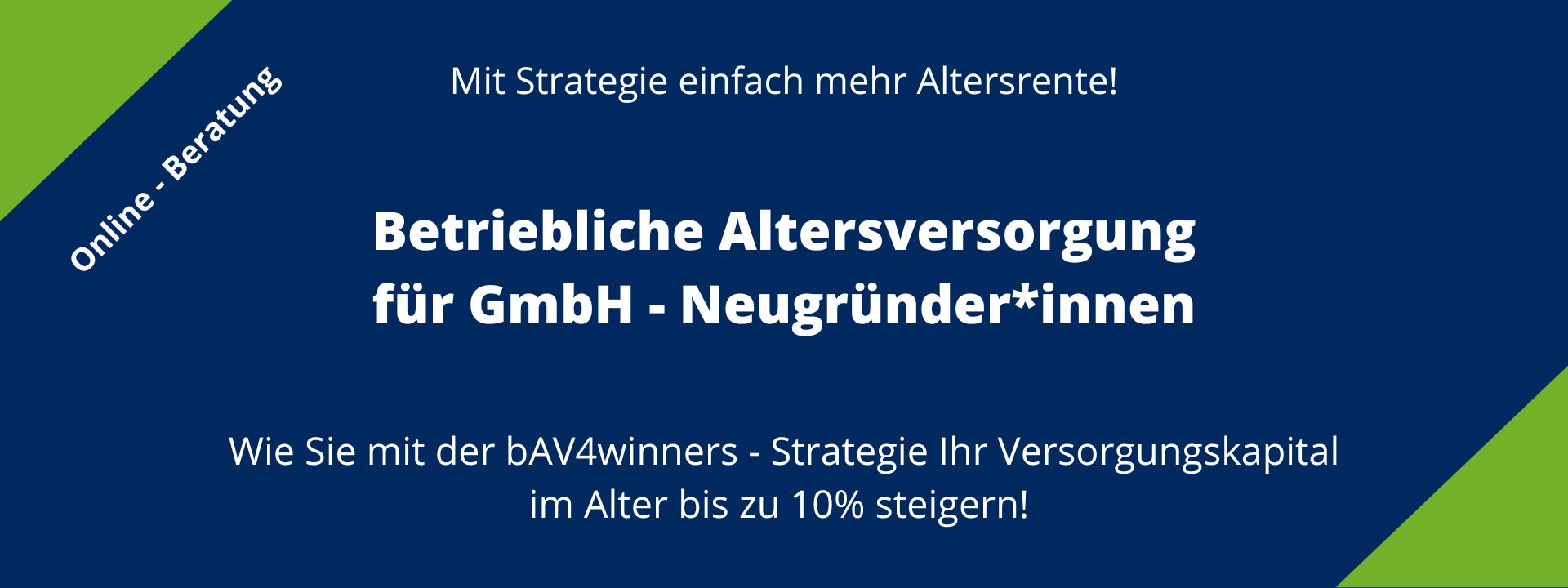 You are currently viewing Betriebliche Altersvorsorge für GmbH – Neugründer*innen