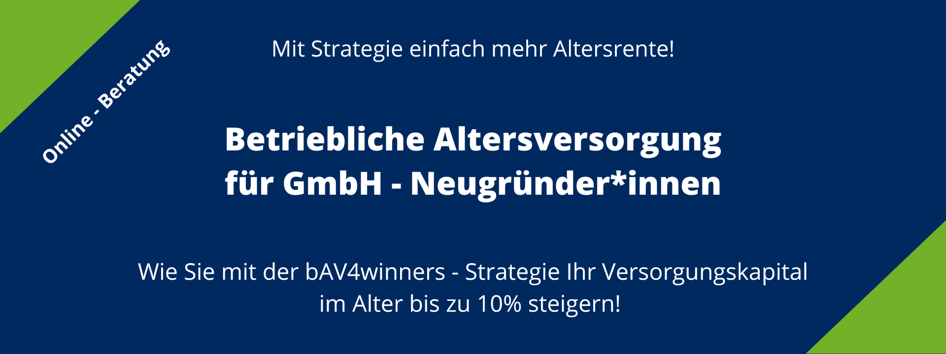 Du betrachtest gerade Betriebliche Altersvorsorge für GmbH – Neugründer*innen